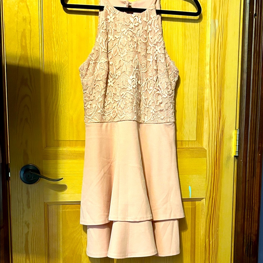 B. Smart Lace Dress in Soft Pink